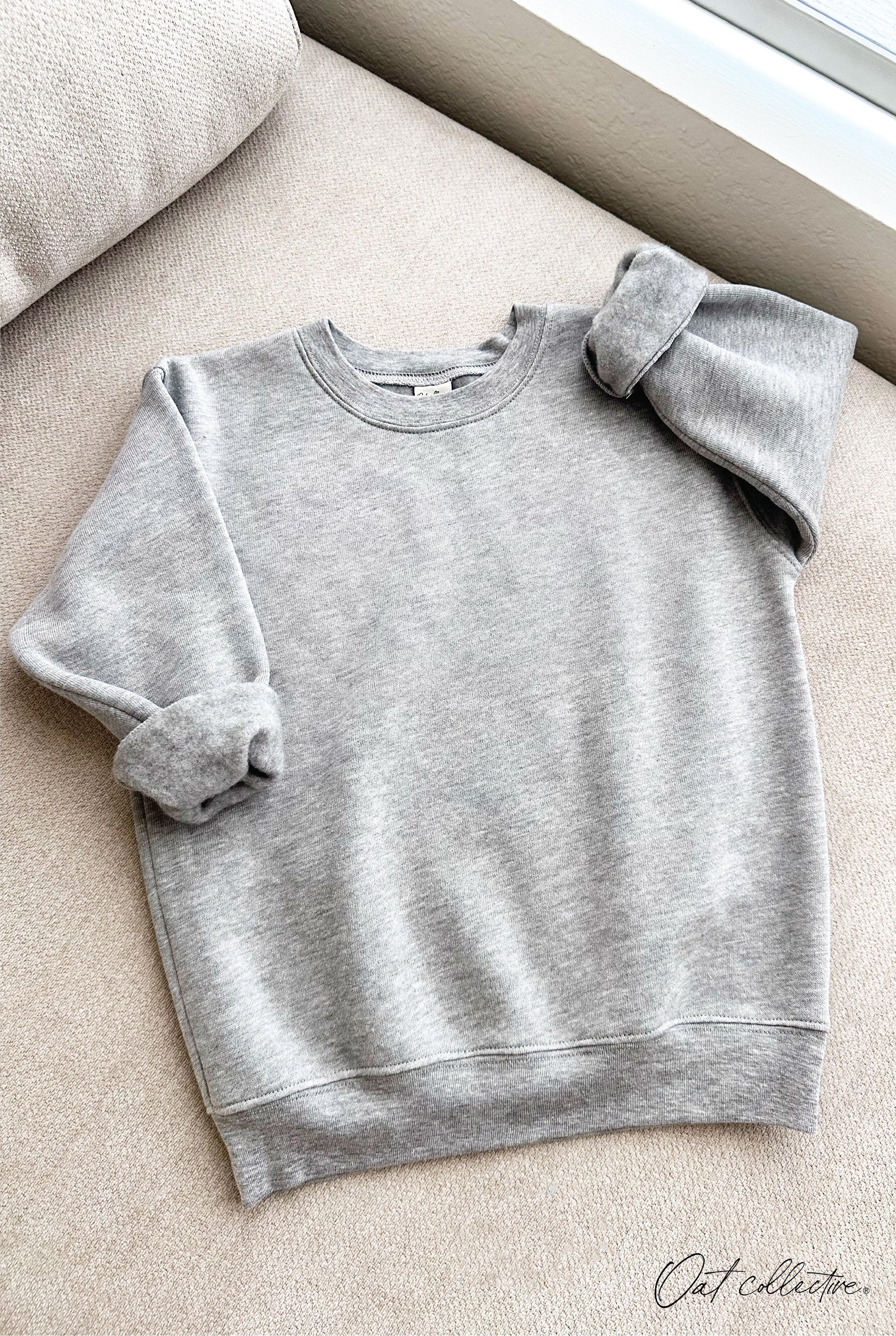 Premium Basic Youth Plush Sweatshirt Oat Collective