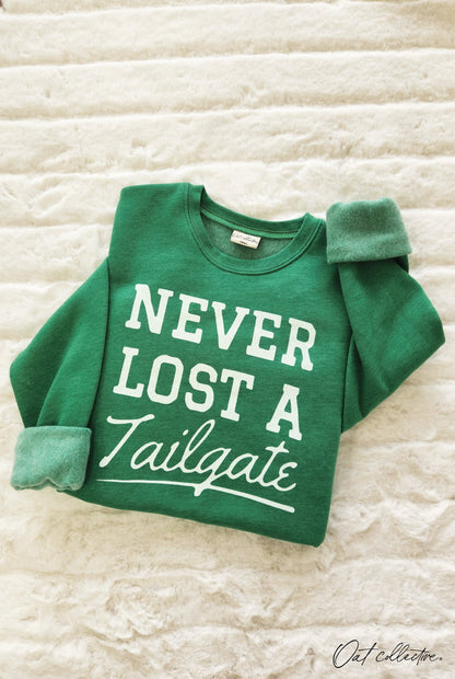 NEVER LOST A TAILGATE Graphic Sweatshirt Oat Collective