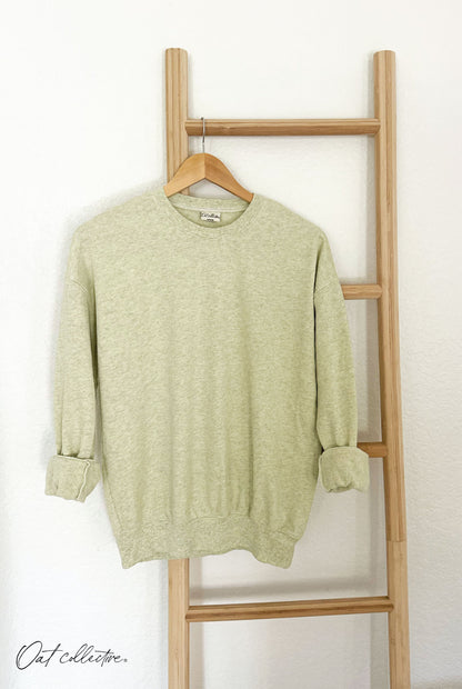 HEATHER MINERAL BASIC Mineral Graphic Sweatshirt Oat Collective