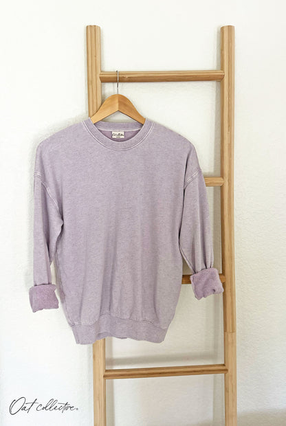 HEATHER MINERAL BASIC Mineral Graphic Sweatshirt Oat Collective