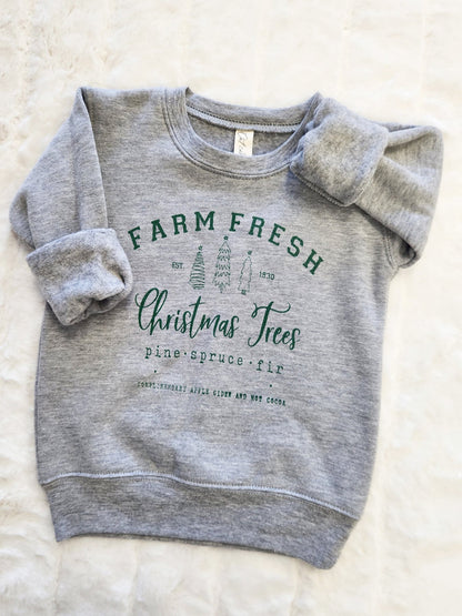 FARM FRESH CHRISTMAS Toddler Graphic Sweatshirt Oat Collective