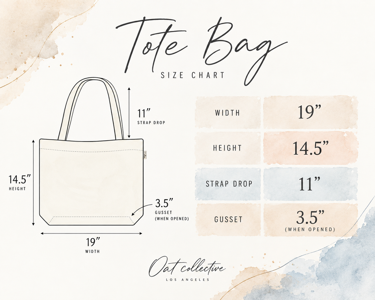 FRESH FLOWER MARKET Canvas Tote Bag Oat Collective