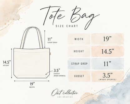 FRESH FLOWER MARKET Canvas Tote Bag Oat Collective