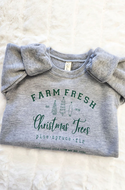 FARM FRESH CHRISTMAS Toddler Graphic Sweatshirt Oat Collective