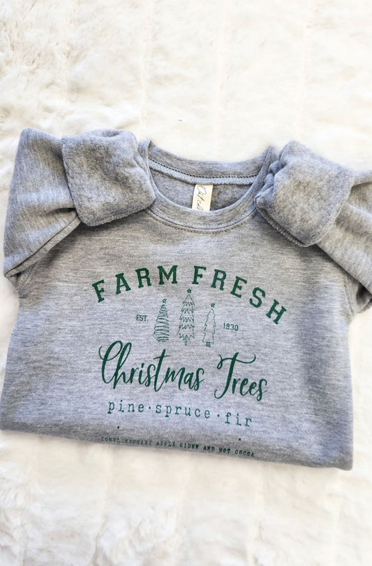 FARM FRESH CHRISTMAS Toddler Graphic Sweatshirt Oat Collective